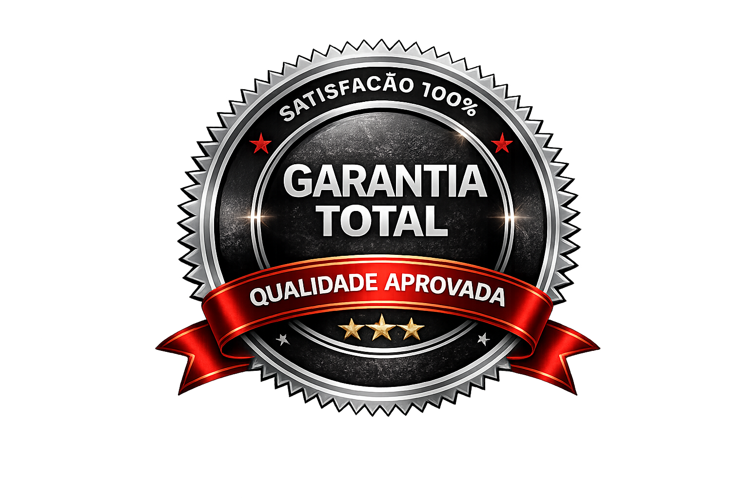 Selo de garantia total e qualidade aprovada